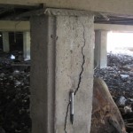 Cracking-to-concrete-post